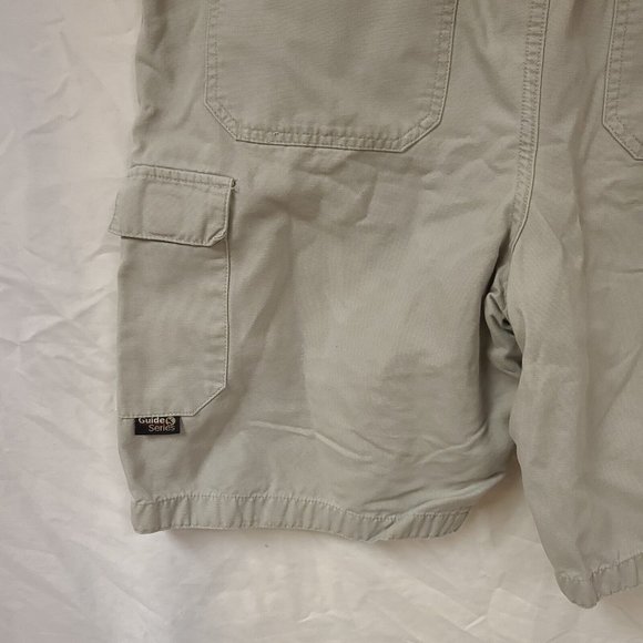 Guide Series Mens 38 Khaki Cotton Carpenter Cargo Outdoor Shorts 10" Inseam - Picture 6 of 11